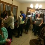Clothing swap party guests
