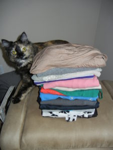 Clothing donation pile