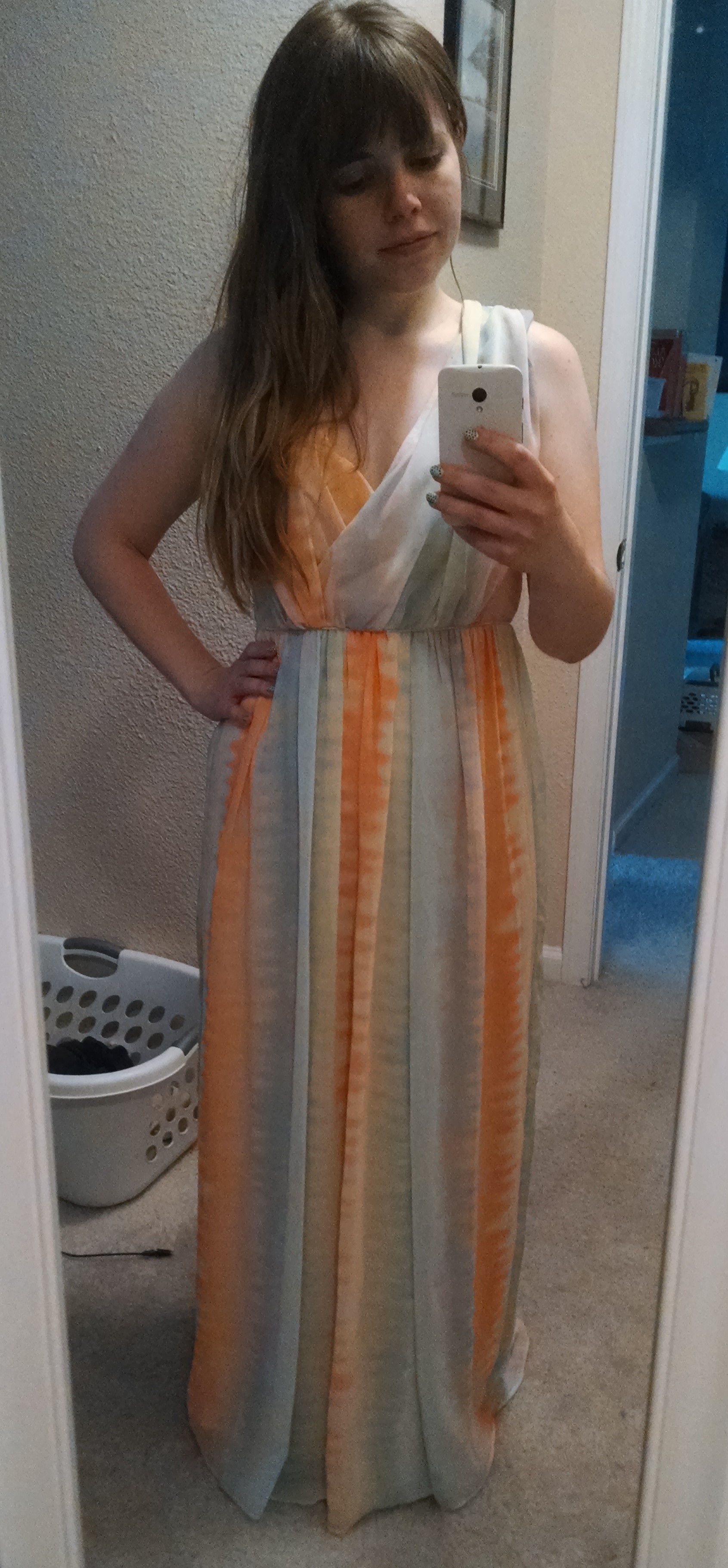 Anthropologie pastel maxi dress