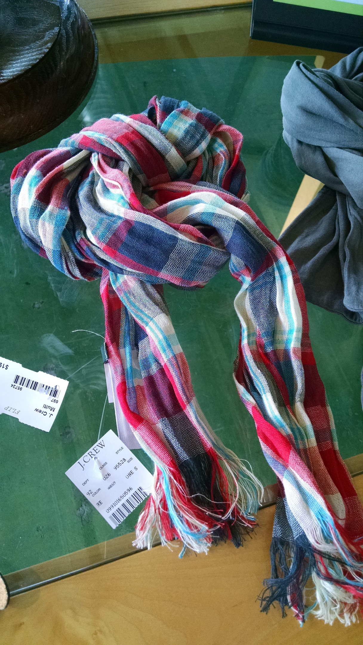 Plaid men's scarf