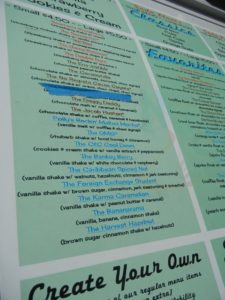 Moovers and Shakers menu