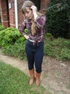 Plaid and high-waist jeans | Christina's Best Life