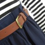 Navy striped dress [belt] | Christina's Best Life