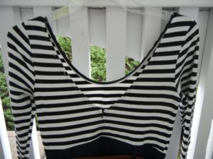 Navy striped dress [back] | Christina's Best Life